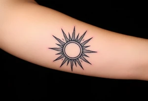 diabolic sun tattoo idea