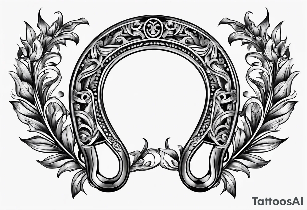 horseshoe made out of horse shoes tattoo idea