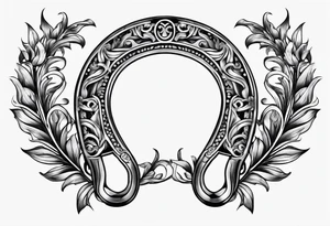 horseshoe made out of horse shoes tattoo idea