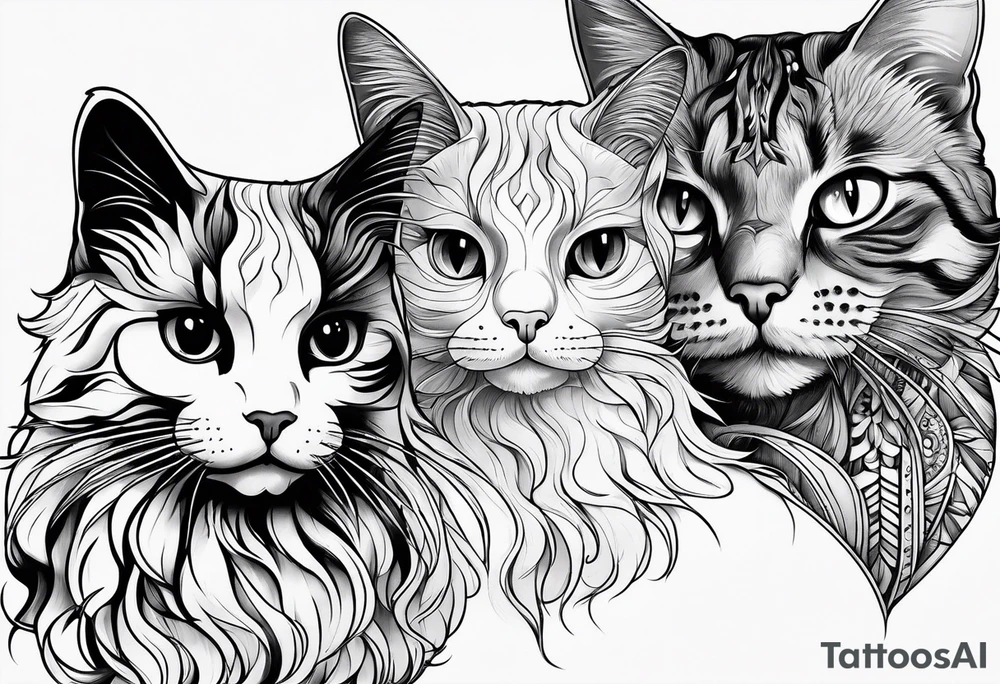 French cats tattoo idea