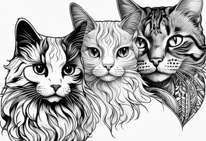 French cats tattoo idea