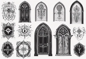 Gothic door tattoo idea