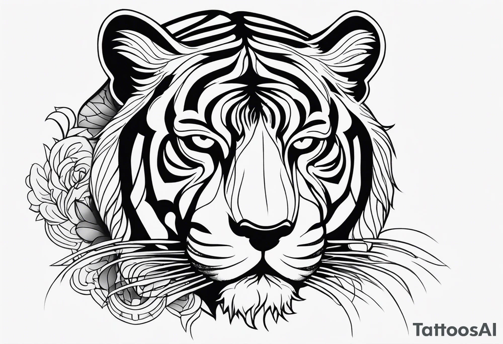 Tigre com asas tattoo idea