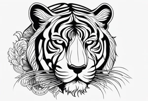 Tigre com asas tattoo idea