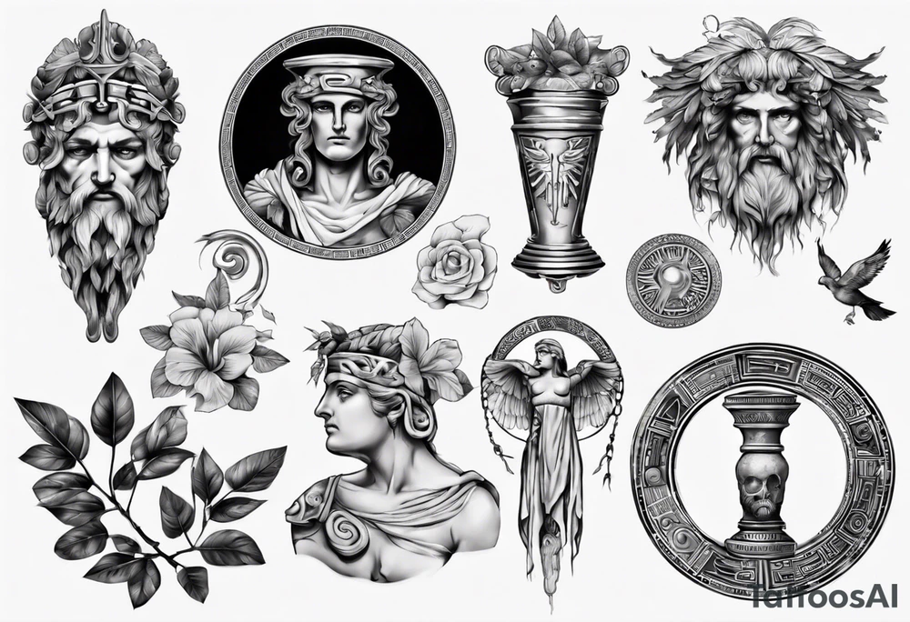 greek ancient things tattoo idea
