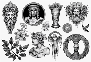 greek ancient things tattoo idea