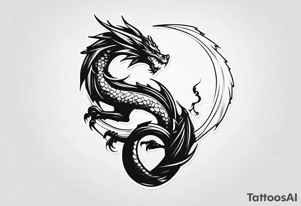 dragon perched with claws wrapped around on a pole tattoo idea dragon perched with claws wrapped around on a pole tattoo idea