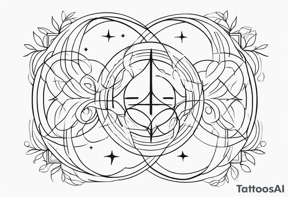Love, source, abundance, Gemini symbol tattoo idea