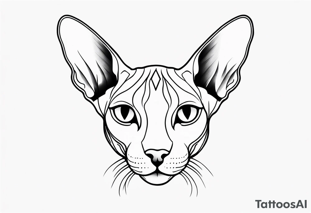 sphynx cat tattoo idea