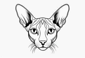 sphynx cat tattoo idea