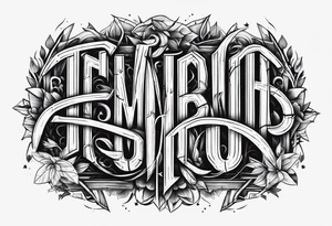 Font, bamboo, American letters tattoo idea