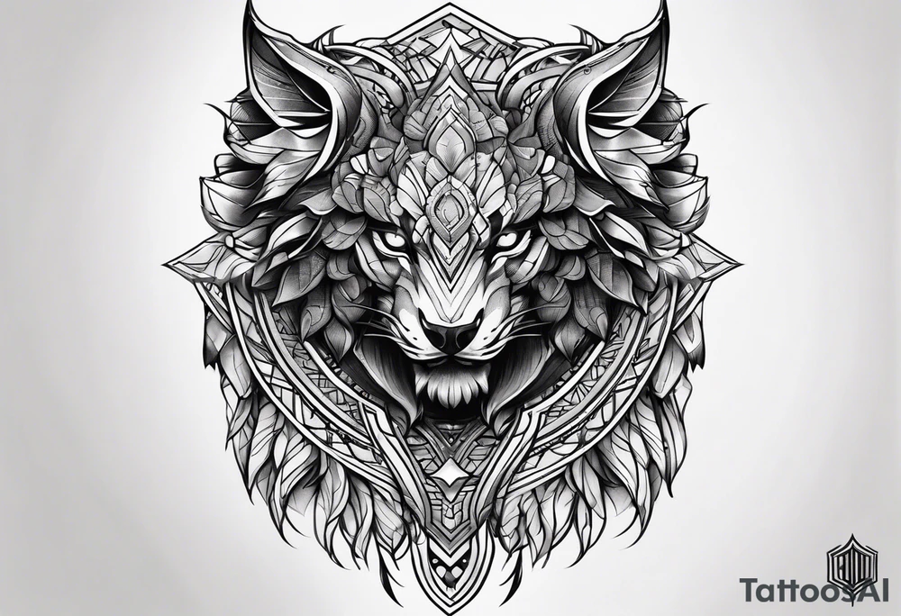 scale armor arm tattoo idea