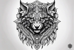 scale armor arm tattoo idea