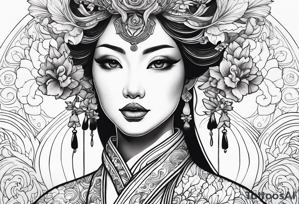 Goddess iris tattoo idea