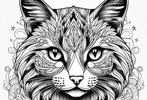 a cute cat tattoo idea