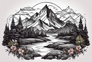 montains scootland tattoo idea