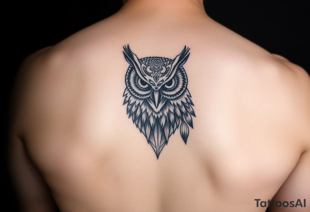 Masked owl tattoo idea