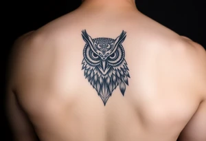Masked owl tattoo idea