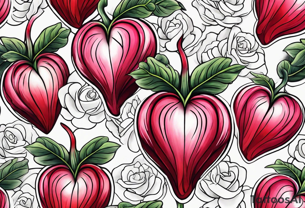 Bleeding heart tattoo idea