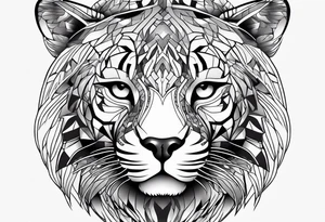 Jaguar head tattoo idea