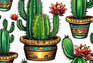 Beer bro style cactus tattoo idea