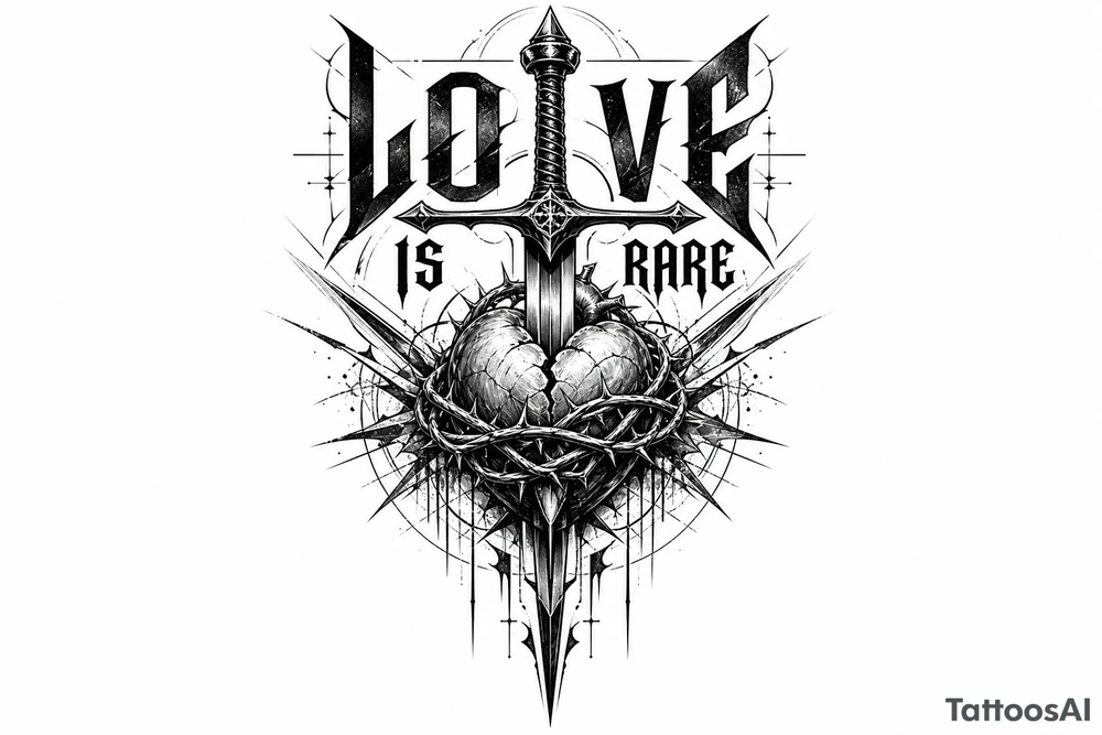 Love is rare tattoo idea