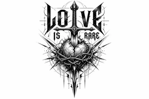 Love is rare tattoo idea