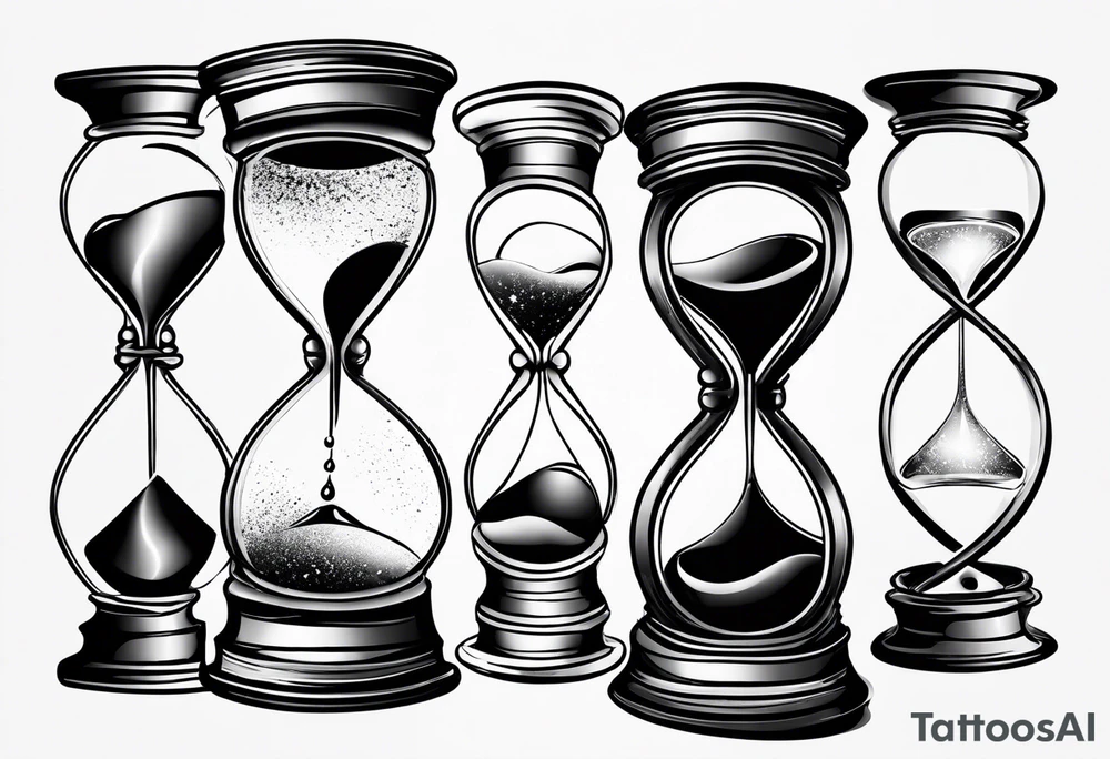 hourglass as an infinity symbol tattoo idea