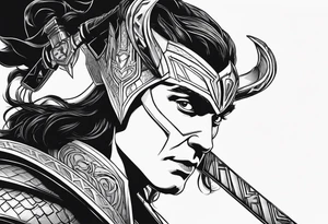 Loki with his scepter but not the marvel version tattoo idea