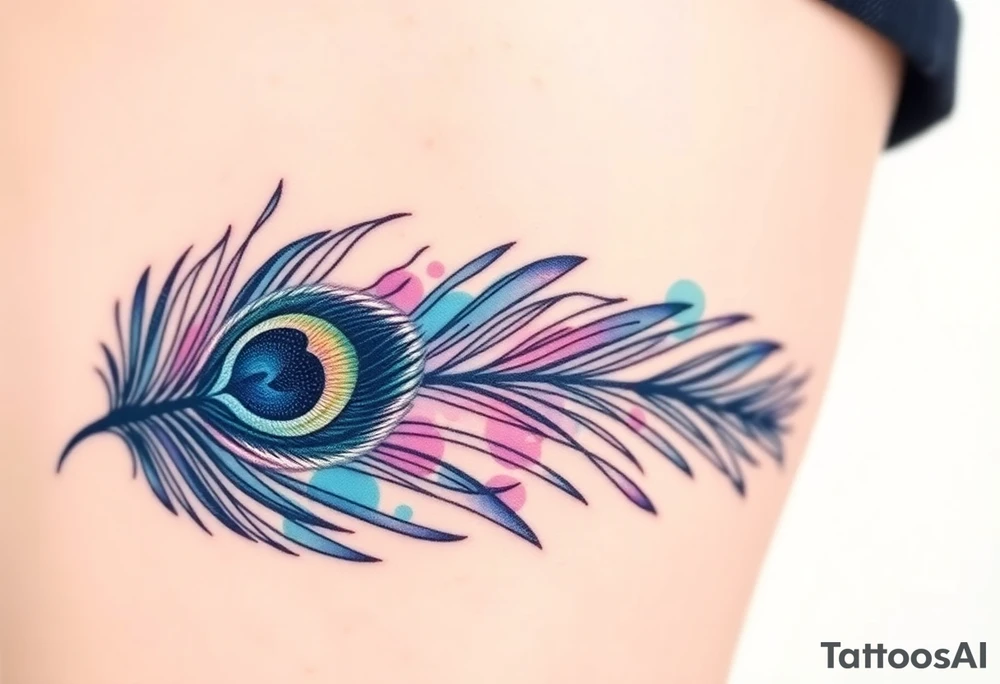 Peacock feather tattoo idea