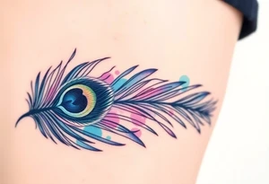 Peacock feather tattoo idea