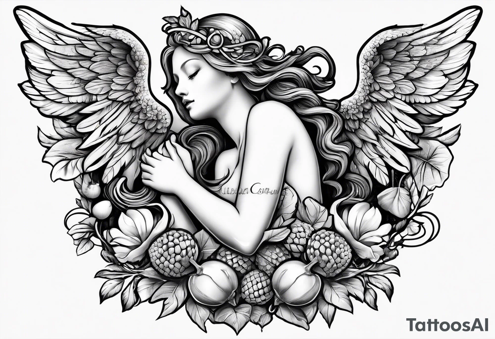 Angel, acorn tattoo idea