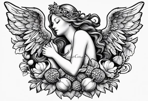 Angel, acorn tattoo idea