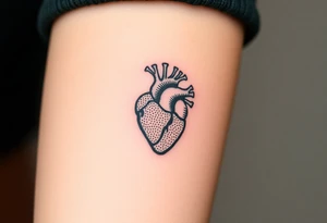 medieval human heart woodcut tattoo idea