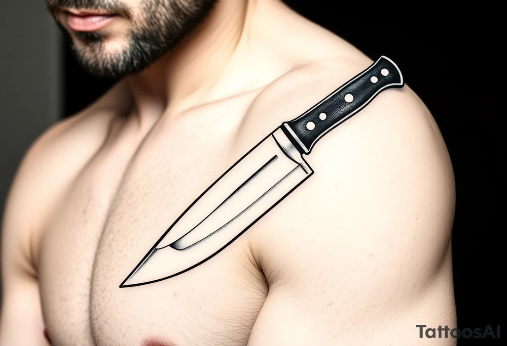 Cool knife tattoo idea