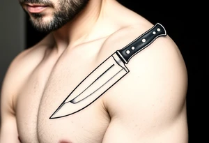 Cool knife tattoo idea