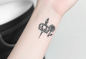 Can you make me a design for a tattoo with Lilith  royalty symbol  a loose knot and a rose tattoo idea