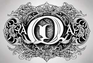 Greek Capital Letter Omega symbol death metal style tattoo idea