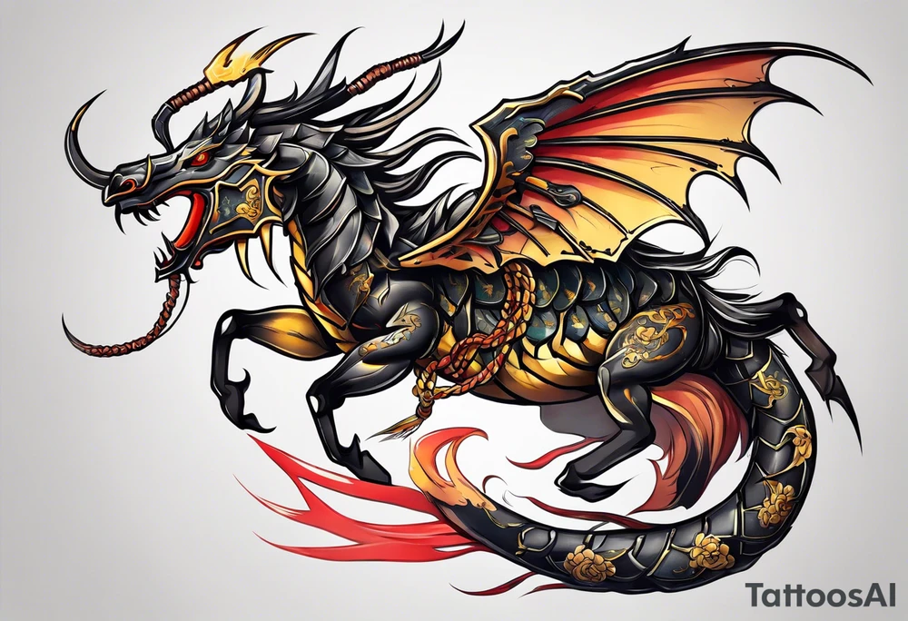 japanese animation scorpion mustang tattoo idea