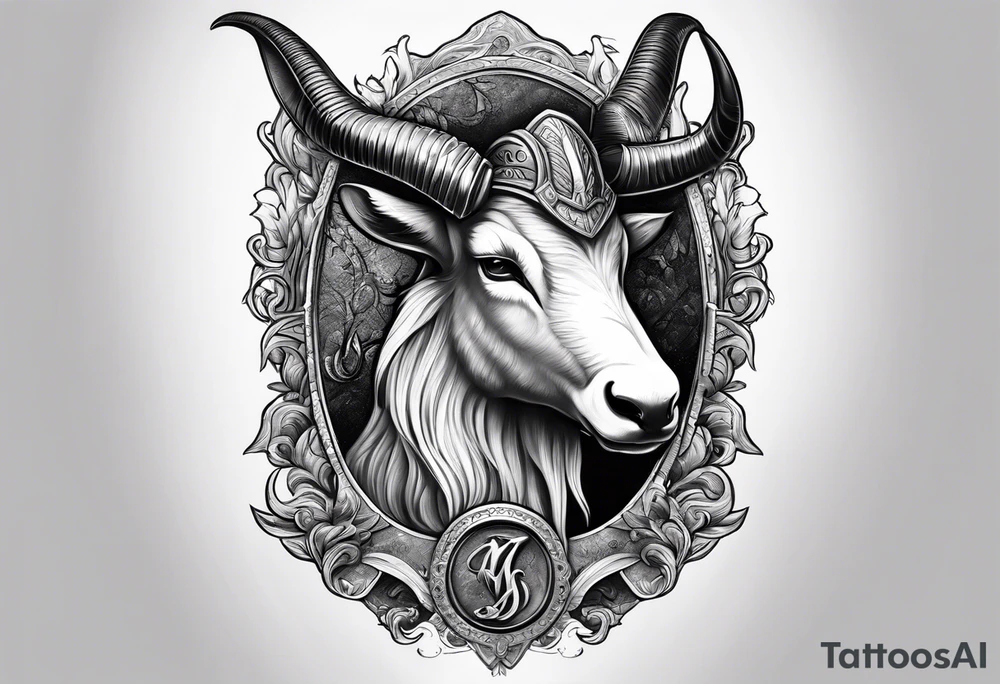 capricorn with a shotgun tattoo idea