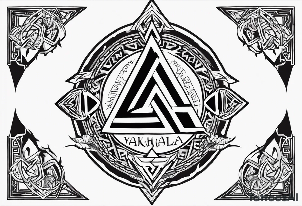 Valhalla
Sword shield valknut dragon bear wolf tattoo idea