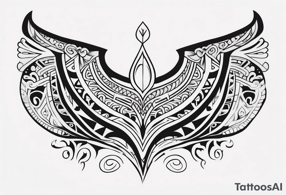 Maori back and neck tattoo design tattoo idea