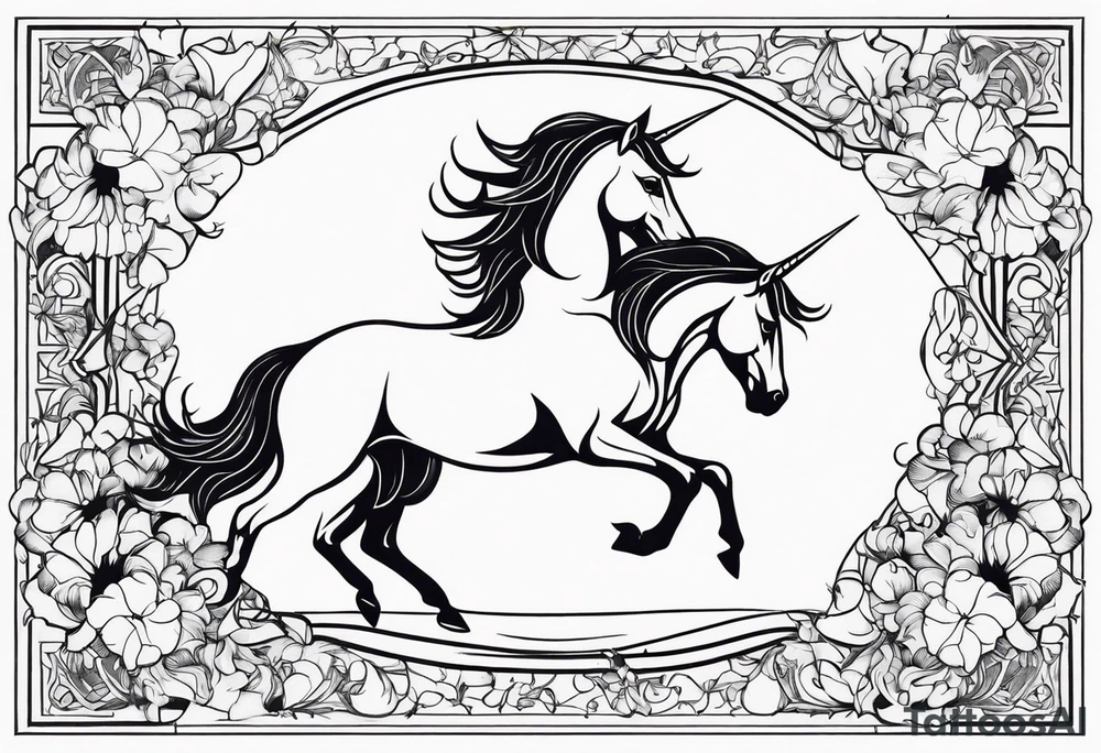 unicorns tattoo idea