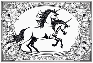 unicorns tattoo idea
