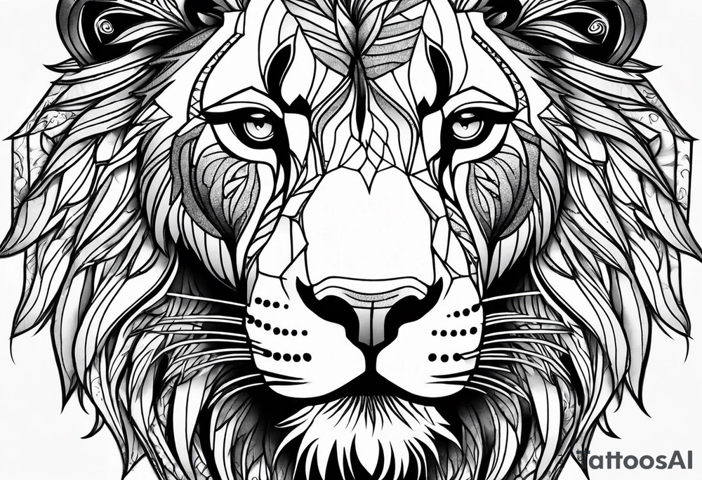 a majestic lion tattoo idea