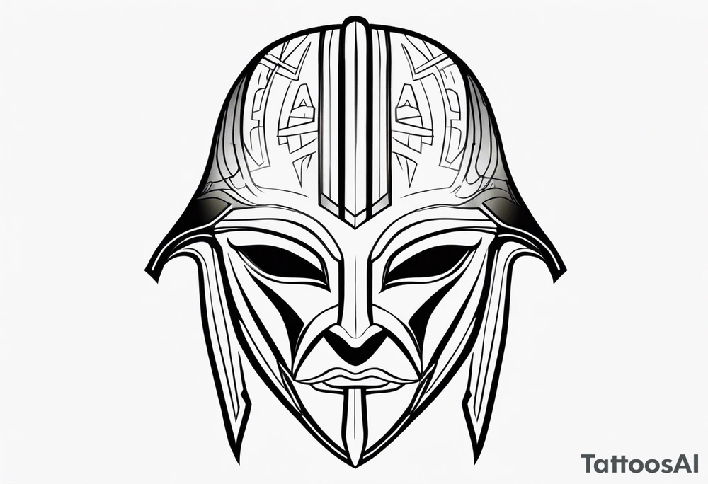 Dark Jedi mask tattoo idea