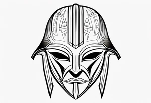 Dark Jedi mask tattoo idea