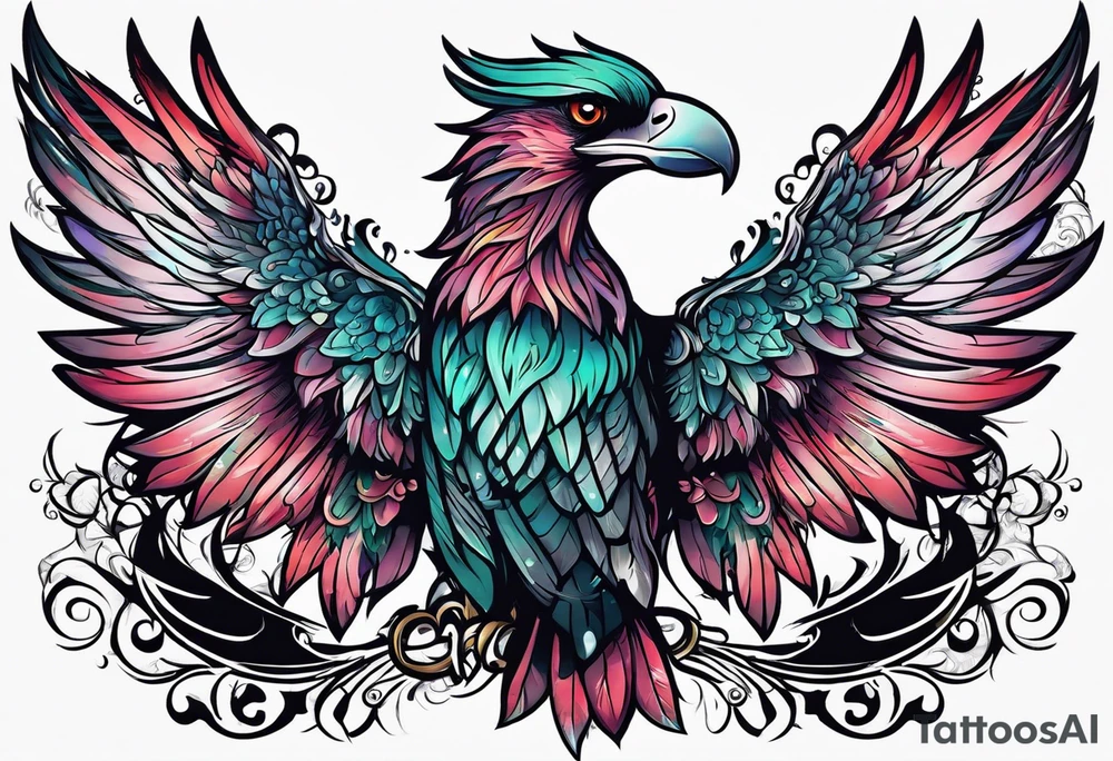 Hallo with wings tattoo idea