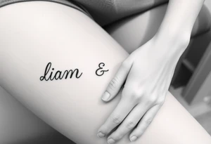 Lettering with the word s liam and mileena tattoo idea