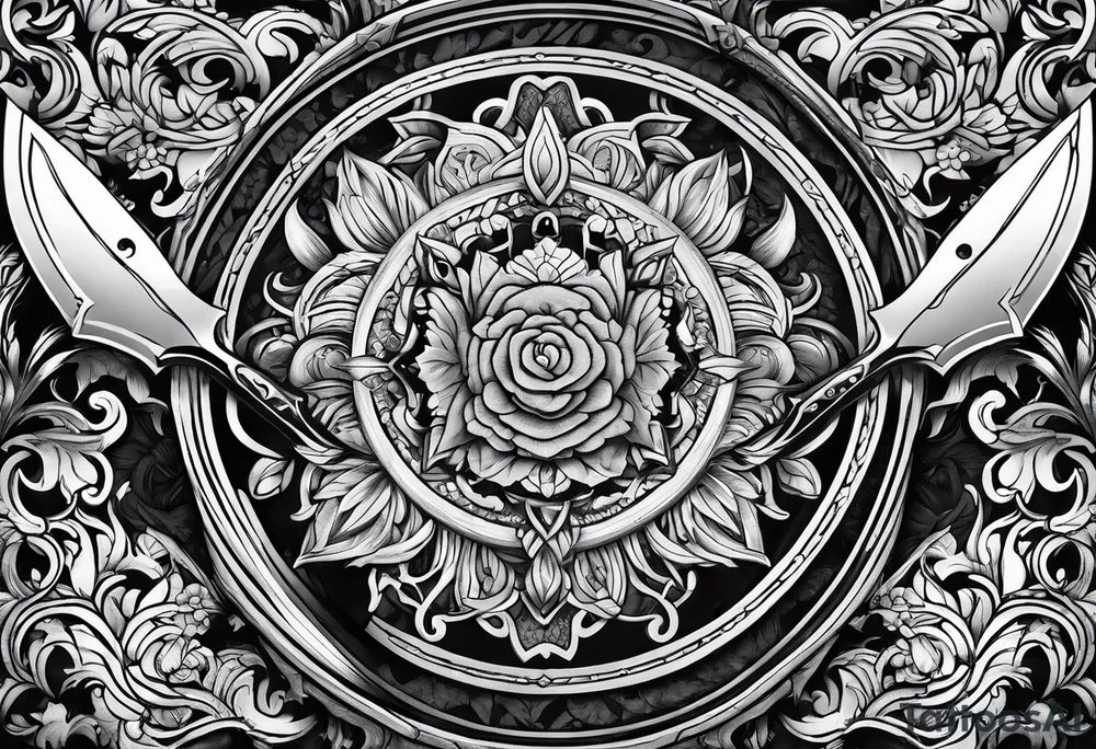 Knife, artistic, spiritual tattoo idea